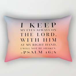 Psalm 16:8 Bible Quote Rectangular Pillow