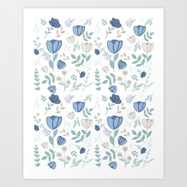 Tulip pattern Art Print