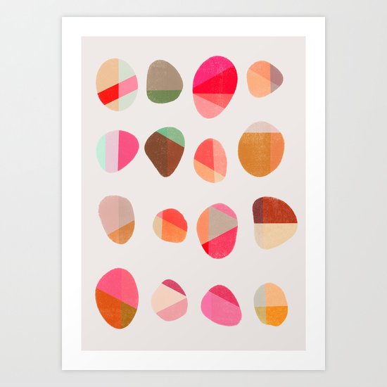 Painted Pebbles 5 Art Print