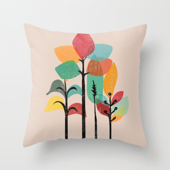 Tropical Groove Throw Pillow