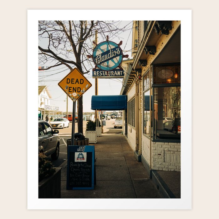 Claudio's Restaurant, Greenport Art Print by Jon Bilous Society6
