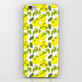 Lemon Yellow Yuzu Fruit Mid-Century Modern iPhone Skin
