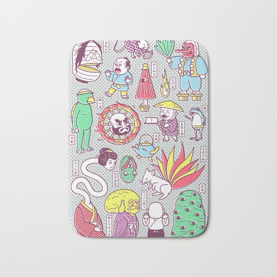 Yokai / Japanese Supernatural Monsters Bath Mat