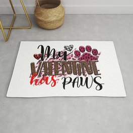 My Valentine Has Paws Area & Throw Rug