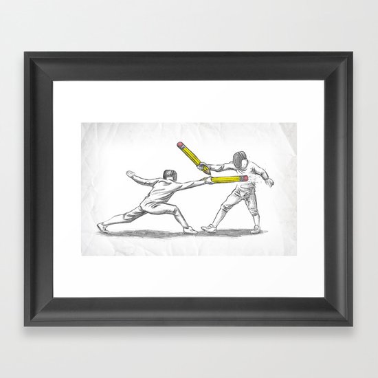 Parry Thrust Pencil Erase Framed Art Print