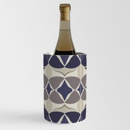 Modern abstract big weave pattern - Blue Wine Chiller