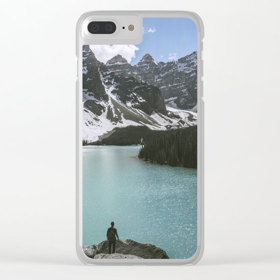 Man and Mountain Clear iPhone Case