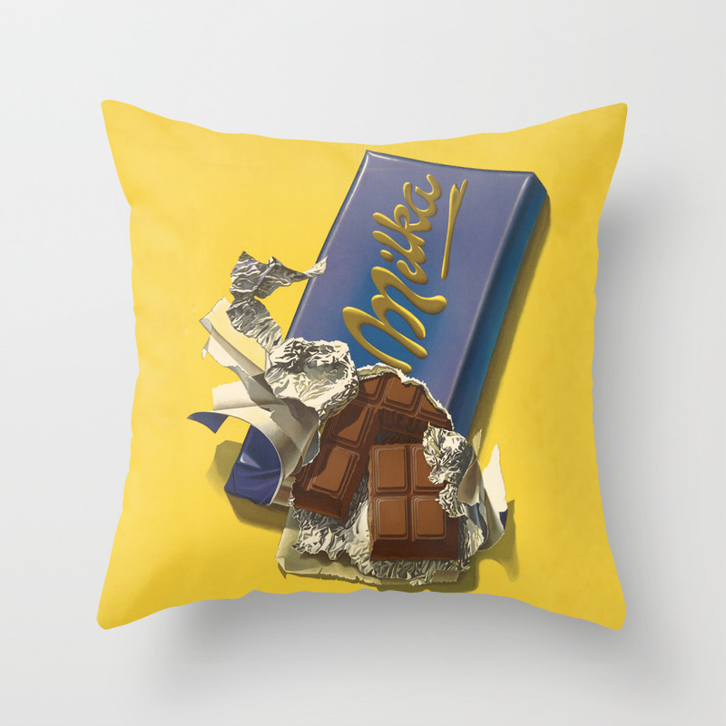 Chocolate Candy Bar Vintage Art Throw Pillow By Vintagevault