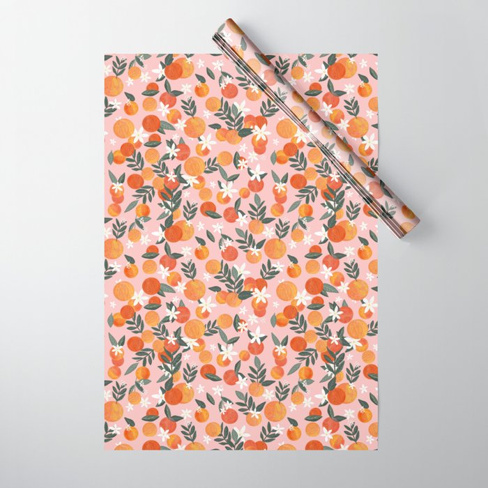 Happy Oranges Wrapping Paper
