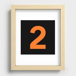 Number 2 (Orange & Black) Recessed Framed Print