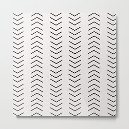 mudcloth pattern white black arrows Metal Print | Africandesign, Mudclothduvet, Whitemudcloth, Mudclothfabric, Curated, African, Mudclothcurtains, Minimalists, Society6, Blackandwhite 