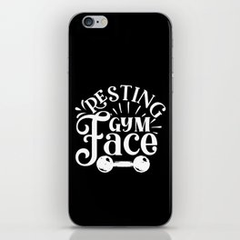 Resting Gym Face Funny Description Fitness iPhone Skin