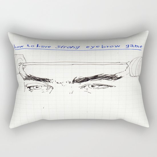 strong eyebrows Rectangular Pillow