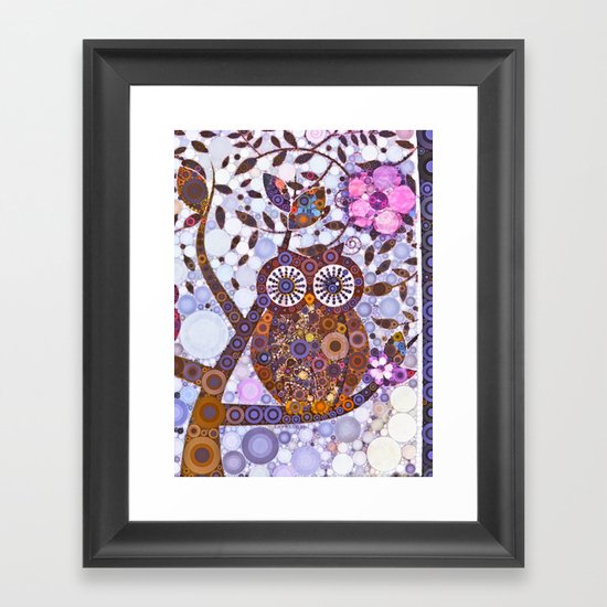 If Klimt Painted An Owl :) Owls are darling birds! Framed Art Print