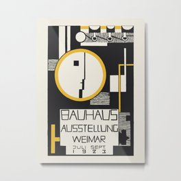 Bauhaus - The 1923 Bauhaus Exhibition Aussttellung Weimar Design by Rudolph Baschant Metal Print | Typography, Vintageposter, Bauhaus, Painting, Museum, Exhibitionposter, Modernism, Exhibition, Artgallery, Dessau 