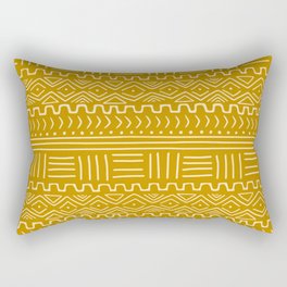 Mud Cloth on Mustard Rectangular Pillow