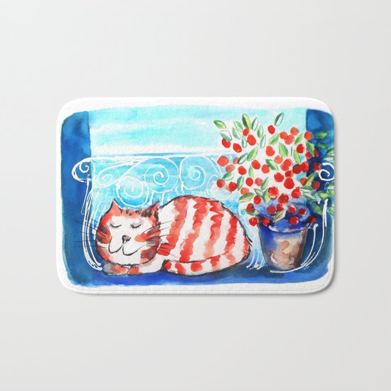 Kitty Siesta Bath Mat