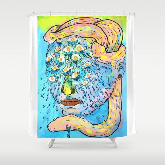 When Medusa was sad, were her Snakes sad, too? Shower Curtain