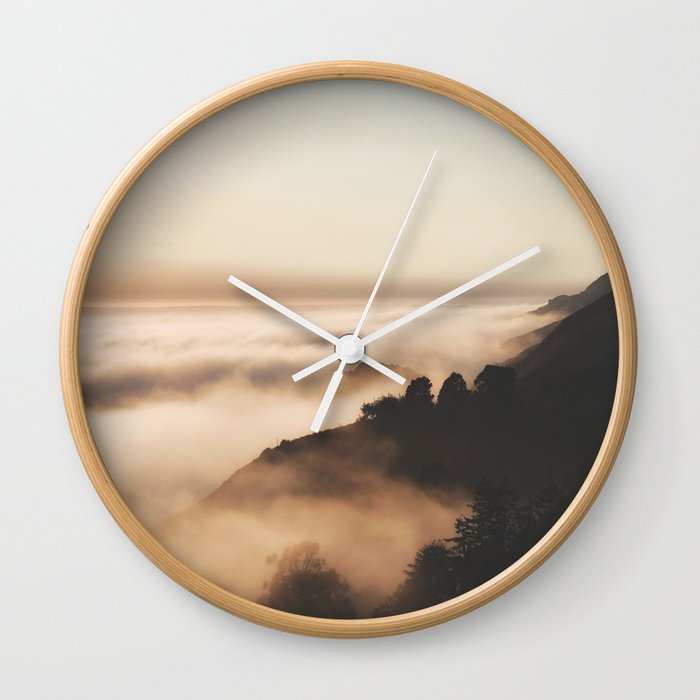 Mountain Fog #sun Wall Clock