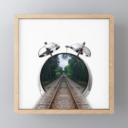  Clock rail Framed Mini Art Print