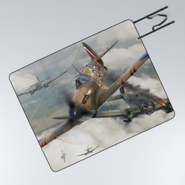 Spitfire vs He111 Picnic Blanket