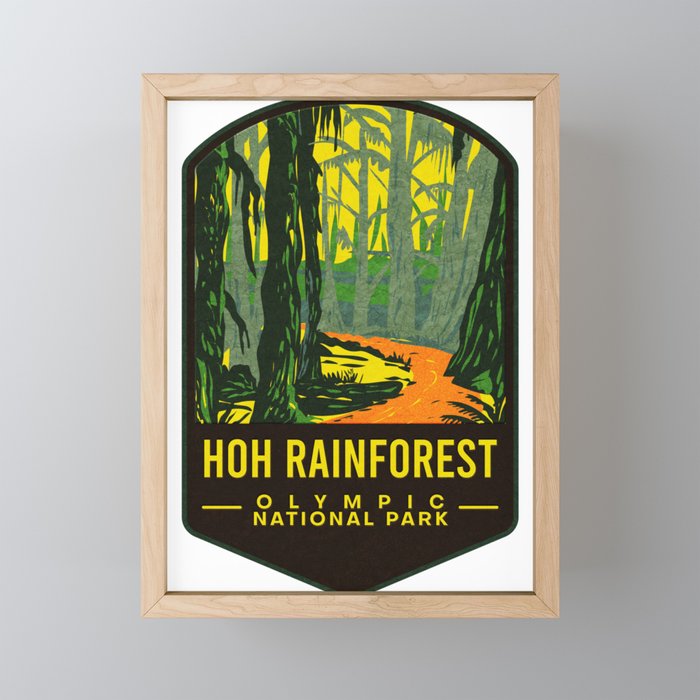 Hoh Rainforest Olympic National Park Framed Mini Art Print