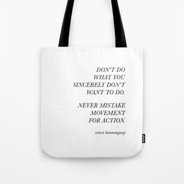 Movement for Action Tote Bag