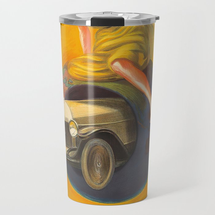 La 15hp Bellanger Ancient Old car  (1921) Leonetto Cappiello (Italian, 1875-1942) Travel Mug