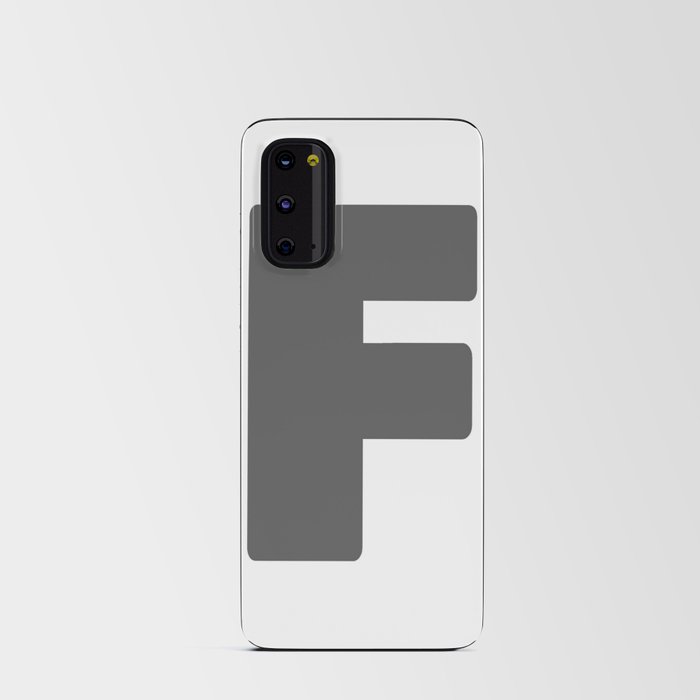 F (Grey & White Letter) Android Card Case