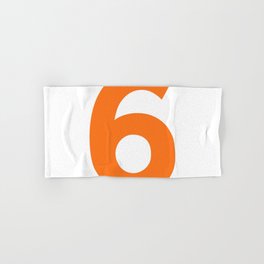 Number 6 (Orange & White) Hand & Bath Towel