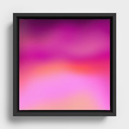 Pink magenta ombre Framed Canvas