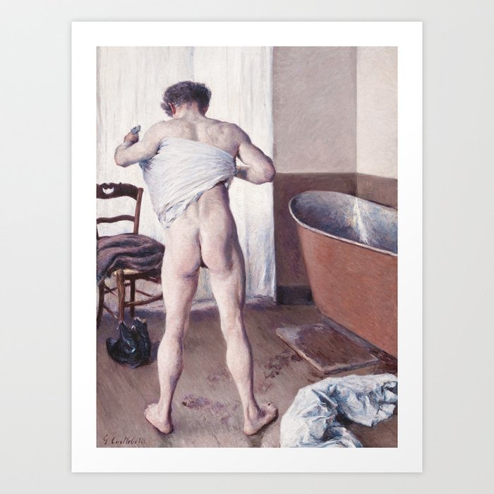 Gustave Caillebotte Man at His Bath Art Exhibition Print Art Print