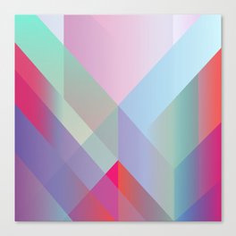 Colored layers overlapped. Canvas Print