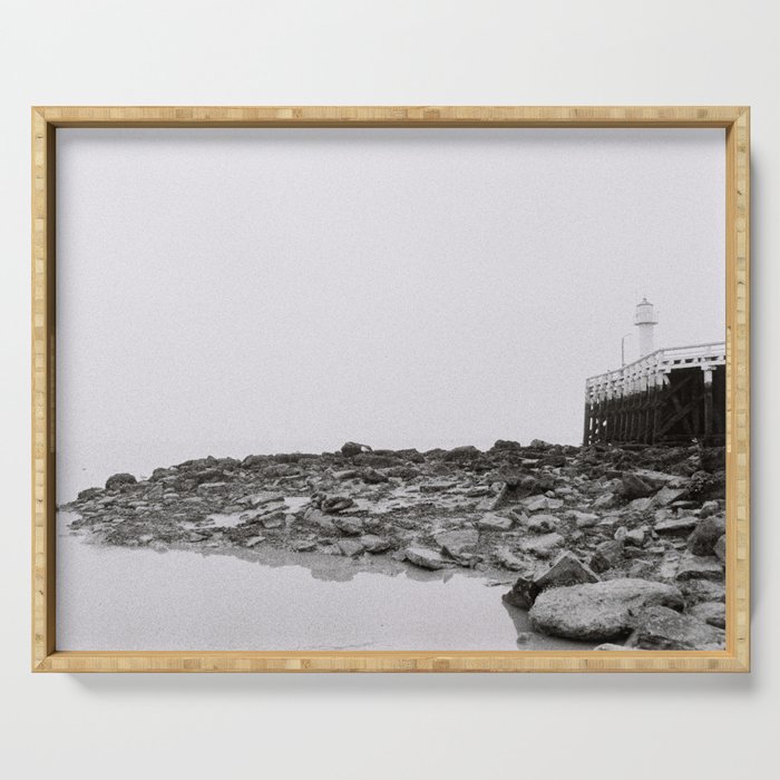 The boardwalk seen from the beach. Serving Tray