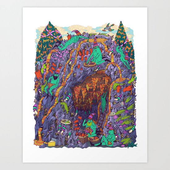 The Pizza Mine Art Print