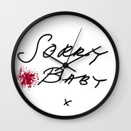 Killing Eve - Sorry Baby -quote-Villanelle Wall Clock