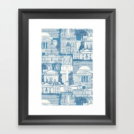 Washington DC toile blue Framed Art Print