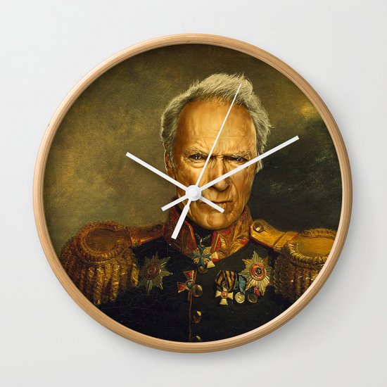 Clint Eastwood - replaceface Wall Clock
