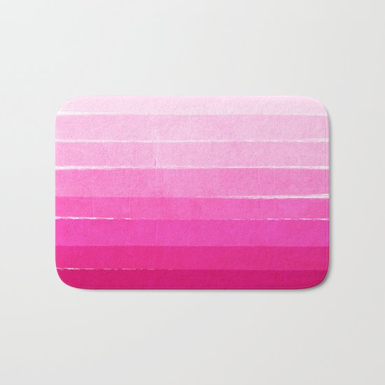 Luca - Ombre Brushstroke, pink girly trend art print and phone case for young trendy girls Bath Mat