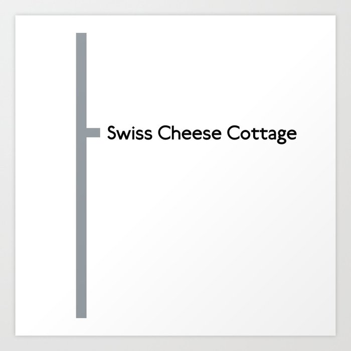 Swiss Cheese Cottage station Art Print