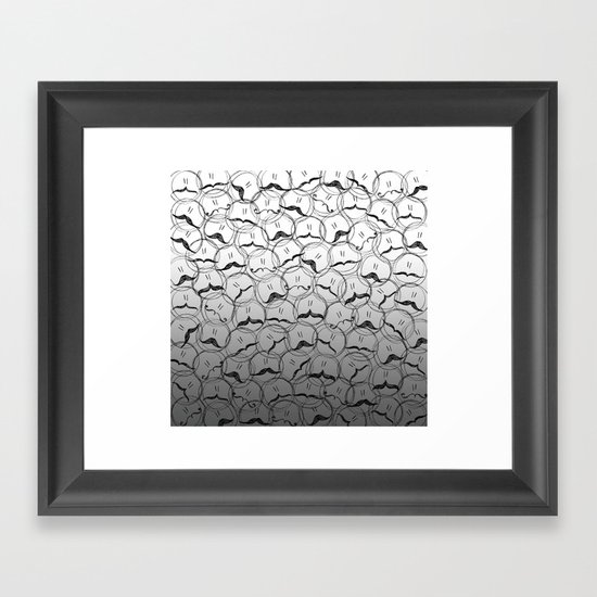 Moustache Mania Framed Art Print