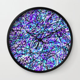 Purple Teal Wall Clock