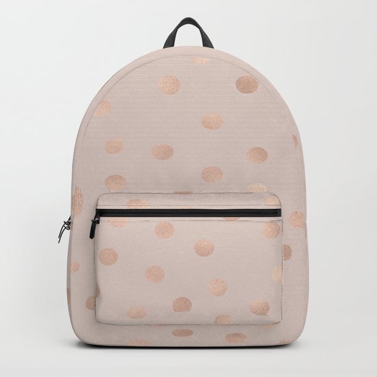 Rose gold polka dots - tropical bronze Backpack