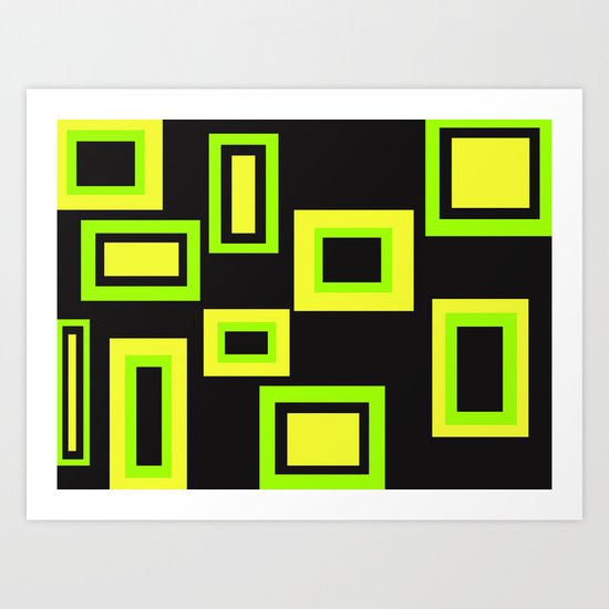 Abstract squares Art Print