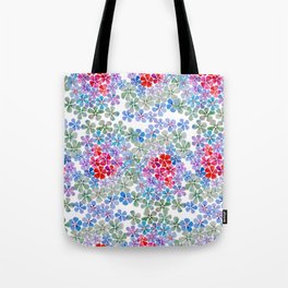 bali watercolor flowers on white background  Tote Bag