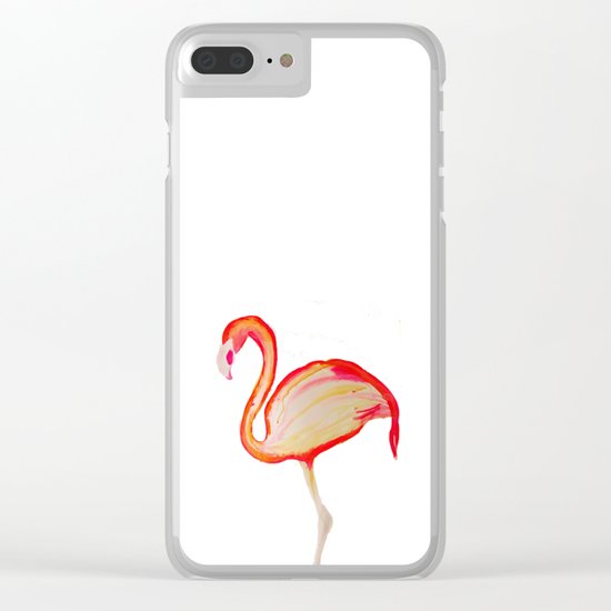 Flamingo Pink Clear iPhone Case