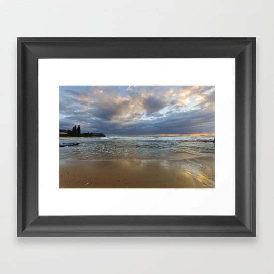 Reflections on the shore Framed Art Print
