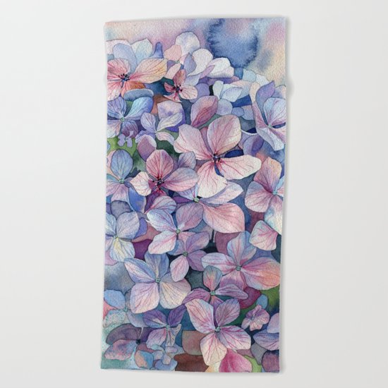 Hydrangea Beach Towel