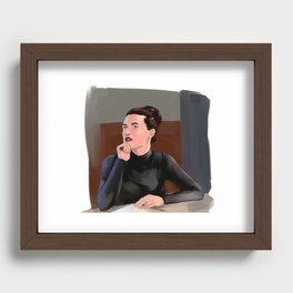 Serious face Recessed Framed Print