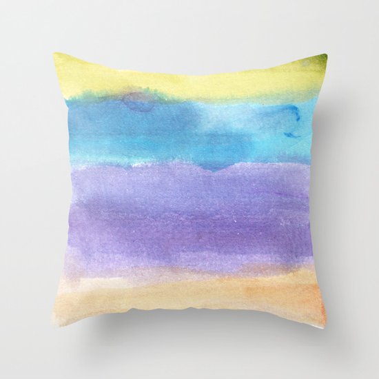 watercolor abstract painting Throw Pillow